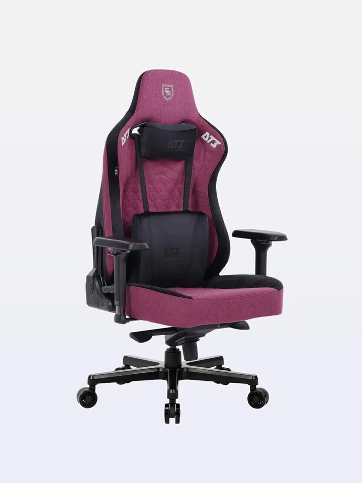 DT3 Rhino vinho, vista em 3/4 com almofada lombar