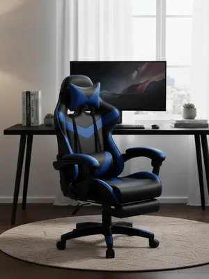 Cadeira gamer azul em promoção
